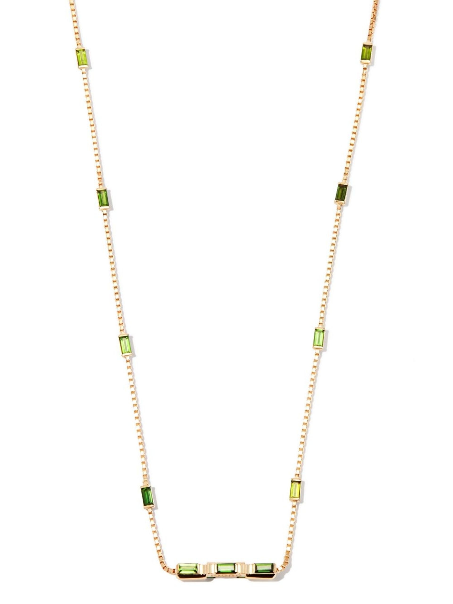 18kt yellow gold Link to Love tourmaline necklace - 1