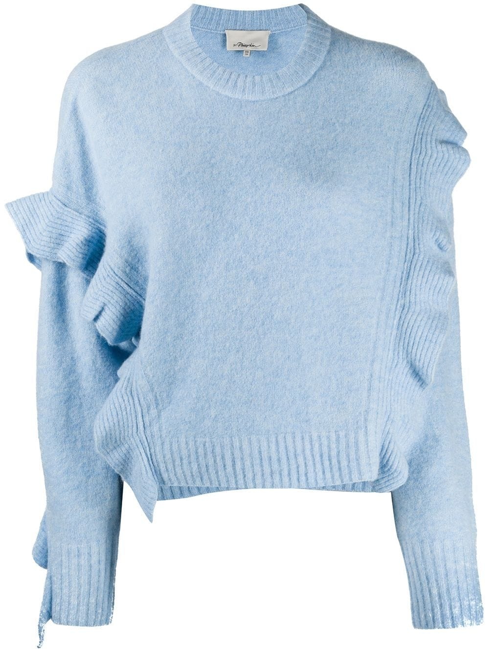 cropped ruffled jumper - 1