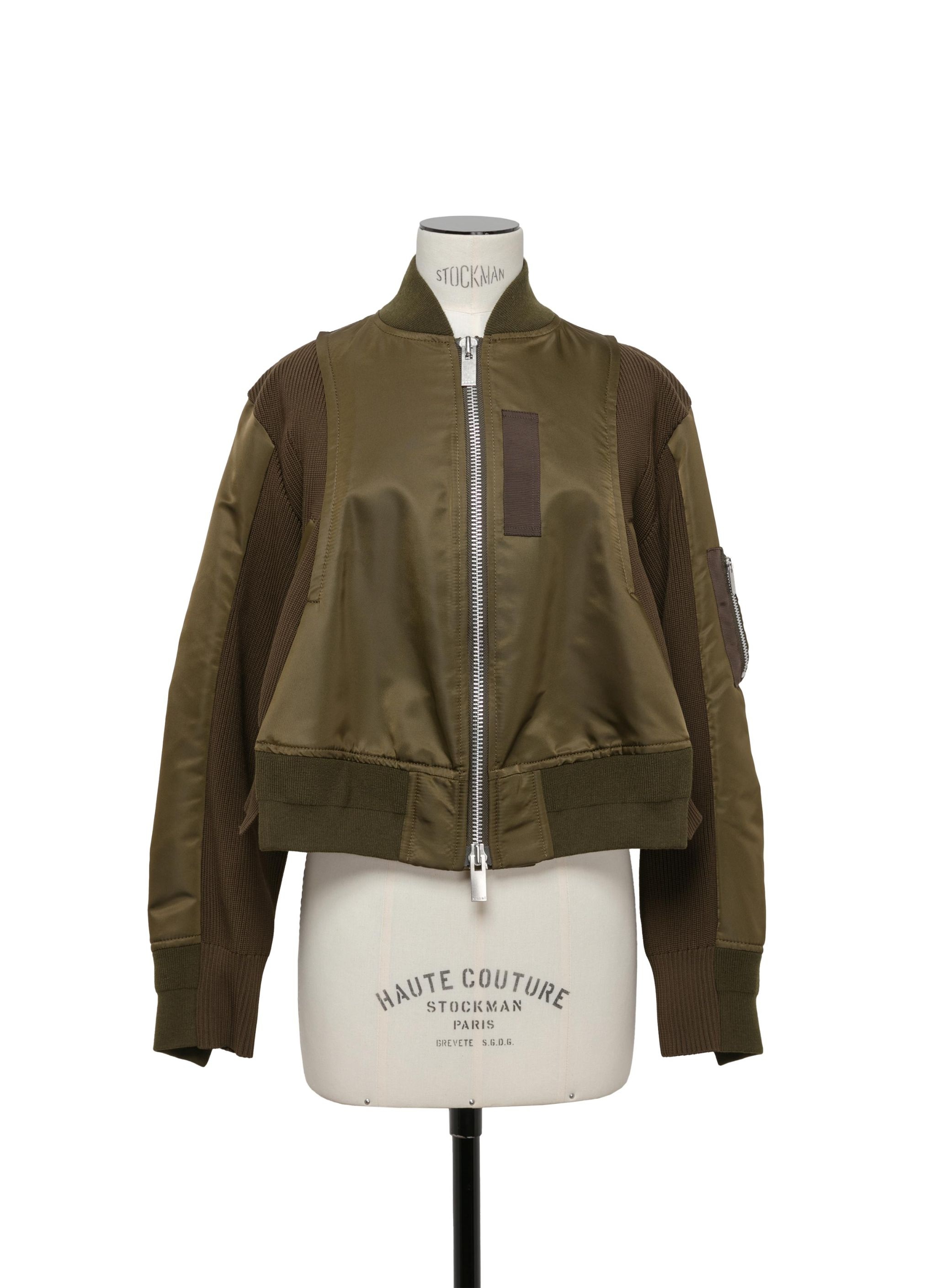 Nylon Twill x Knit Blouson - 1