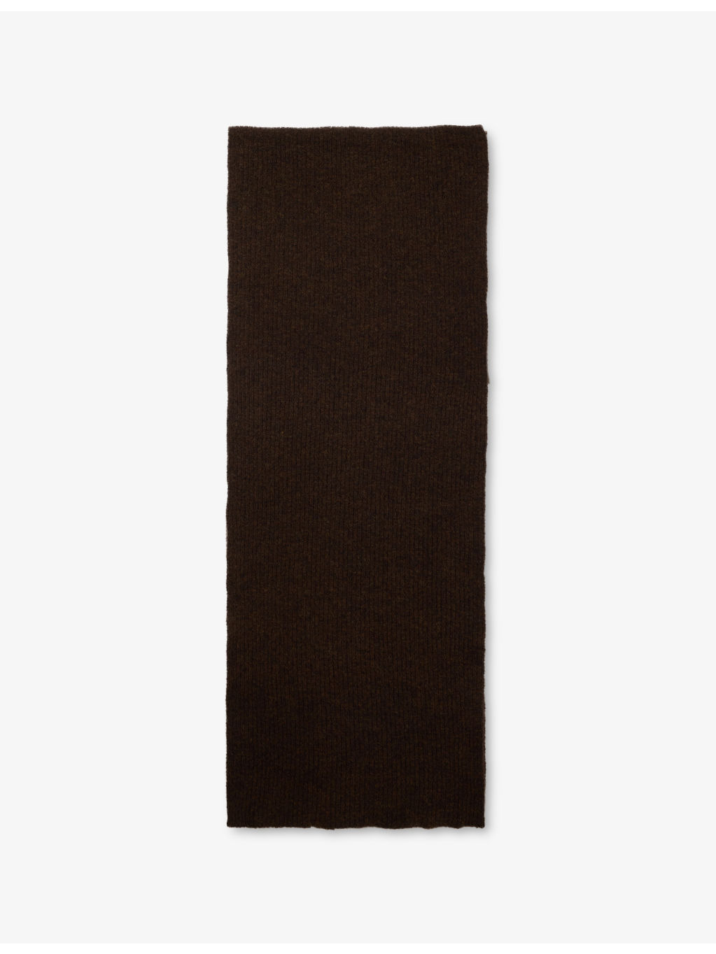 Long Ribbed Knitted Scarf - 1