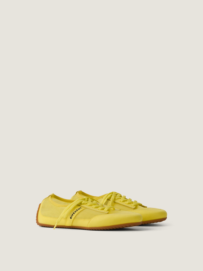 SLIM SNEAKERS IN TRANSPARENT MESH AND LEATHER 1