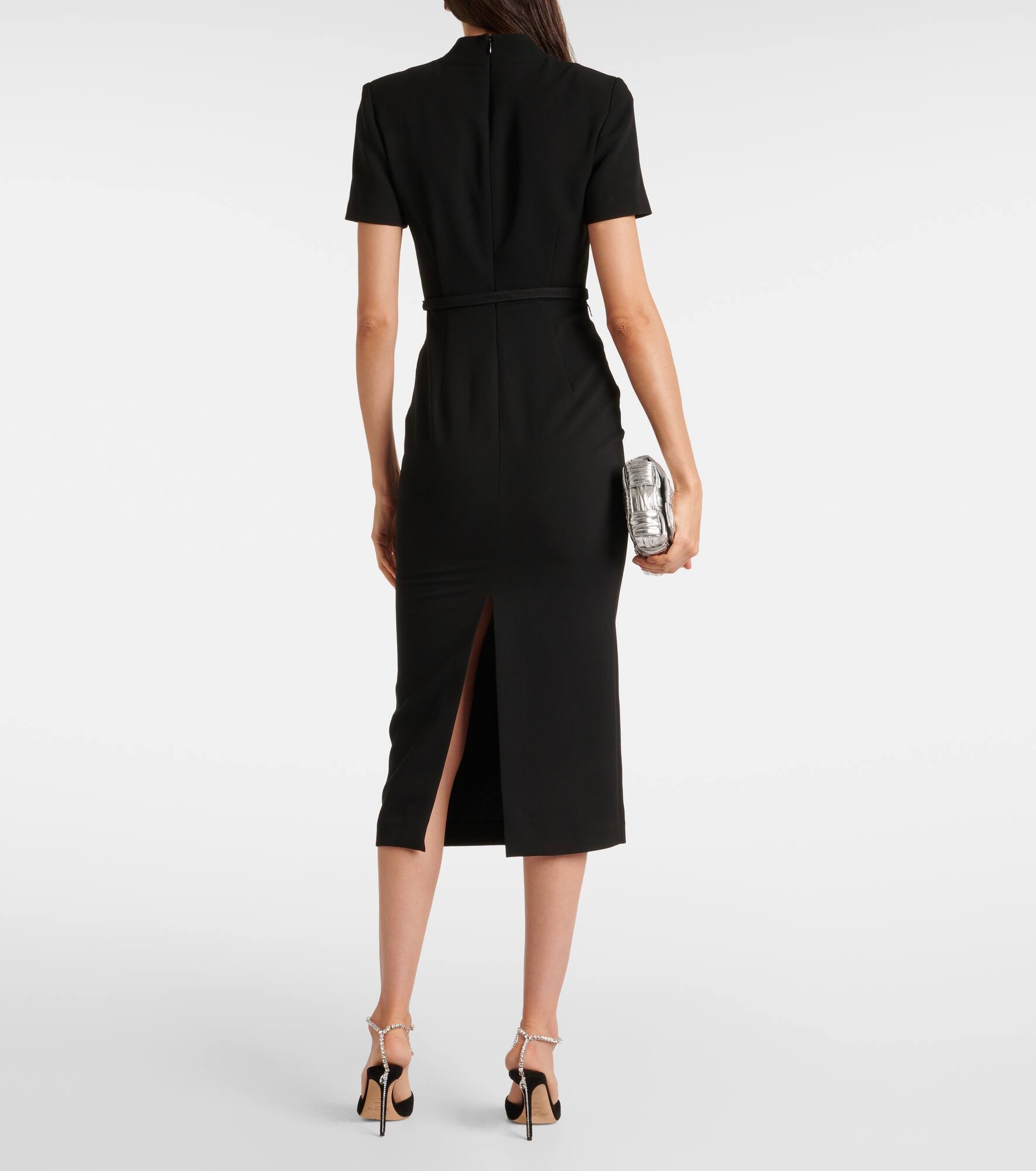 Belted cady midi dress - 3