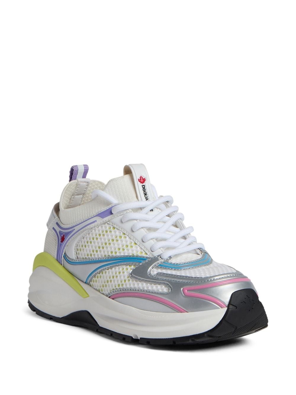 Dash panelled lace-up sneakers - 2