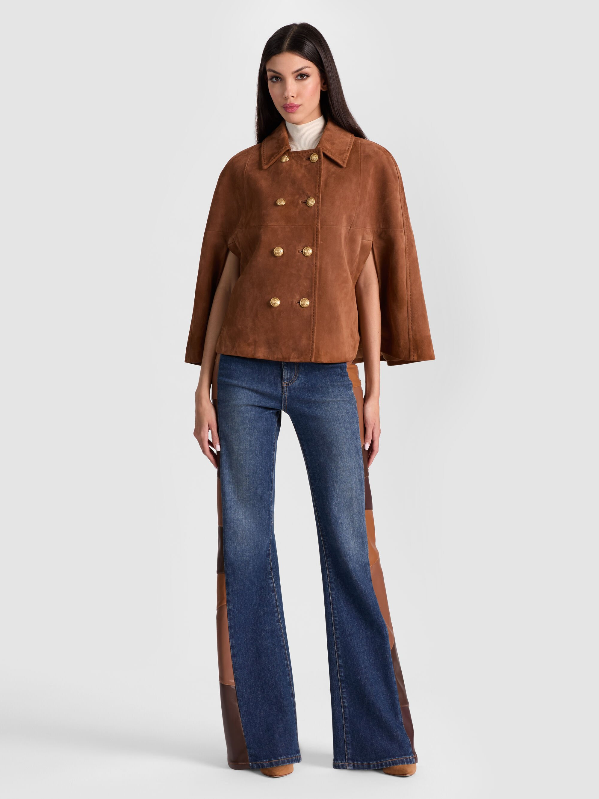 REYNALDA SUEDE MINI CAPE - 3