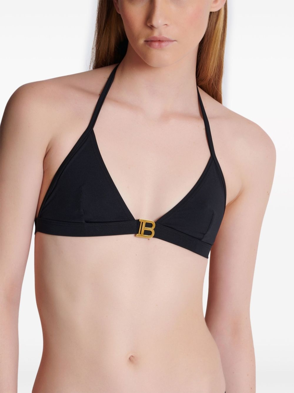 logo-print triangle bikini set - 7