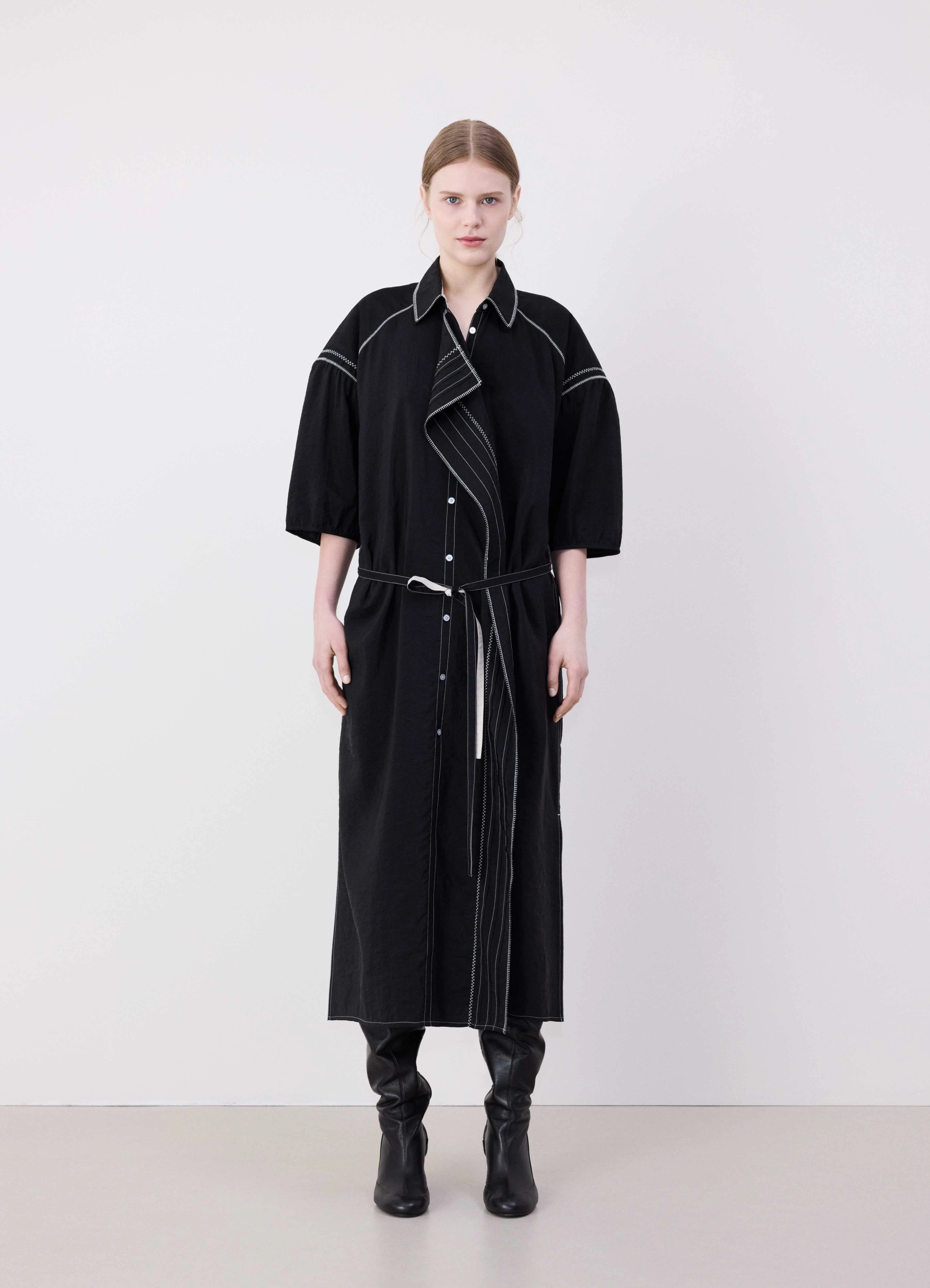 EMBROIDERED ASYMETRICAL SHIRT DRESS - 2