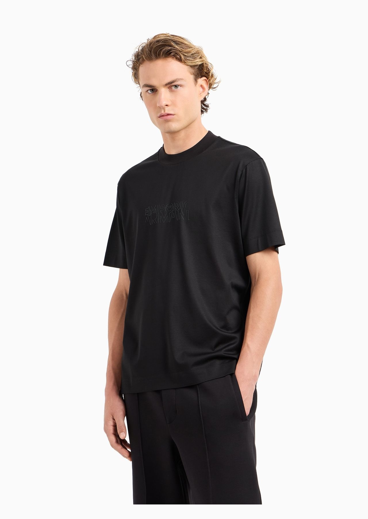ASV Lyocell-blend jersey T-shirt with stencil-effect logo print - 2