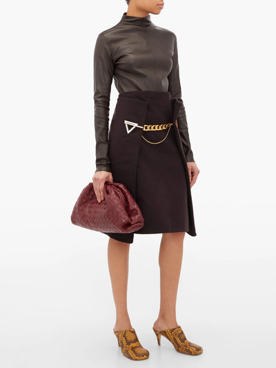 Bottega Veneta High-neck leather top outlook