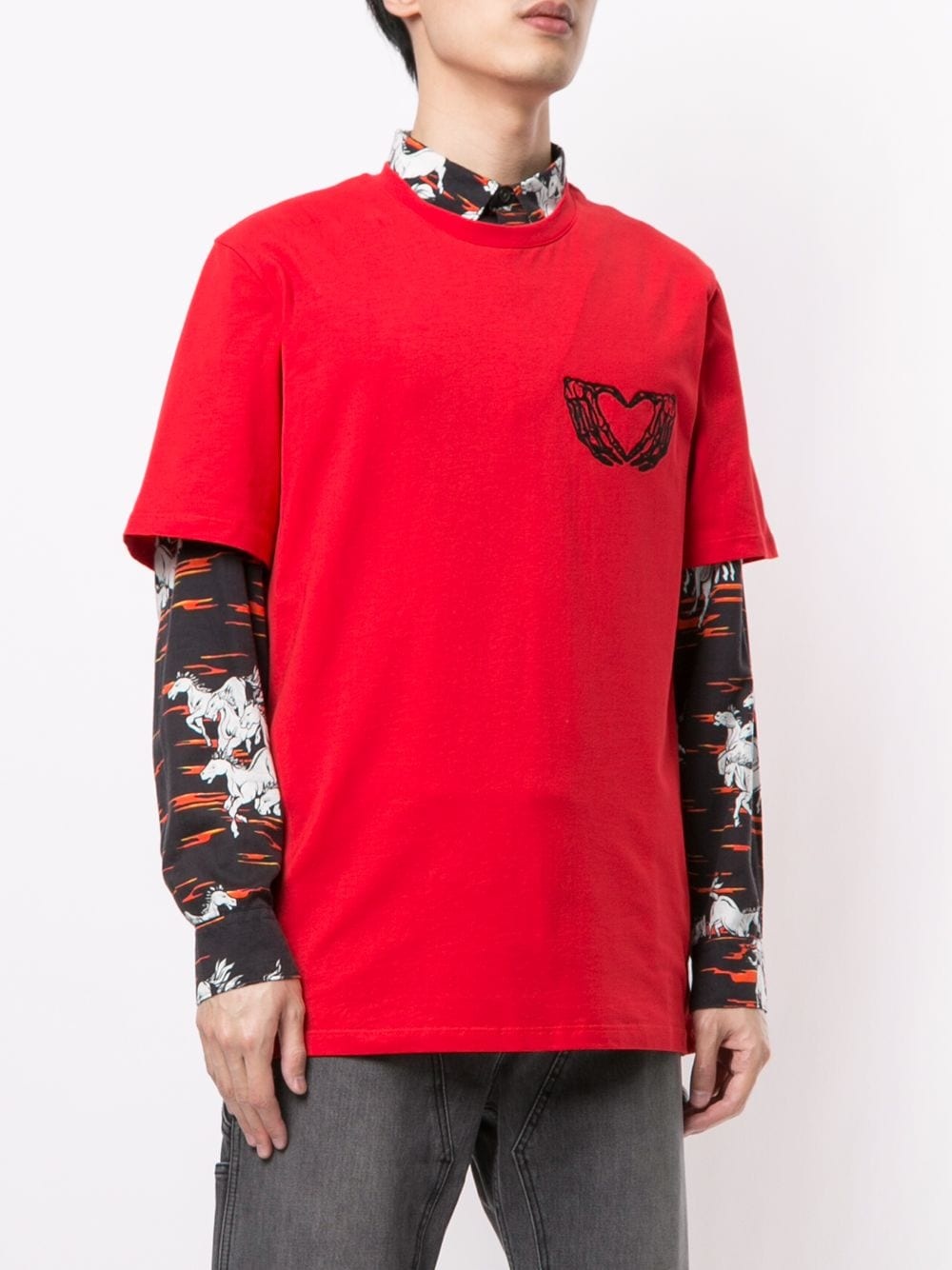 heart-print T-shirt - 3