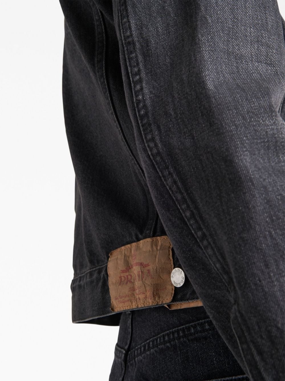 logo-patch denim jacket - 5