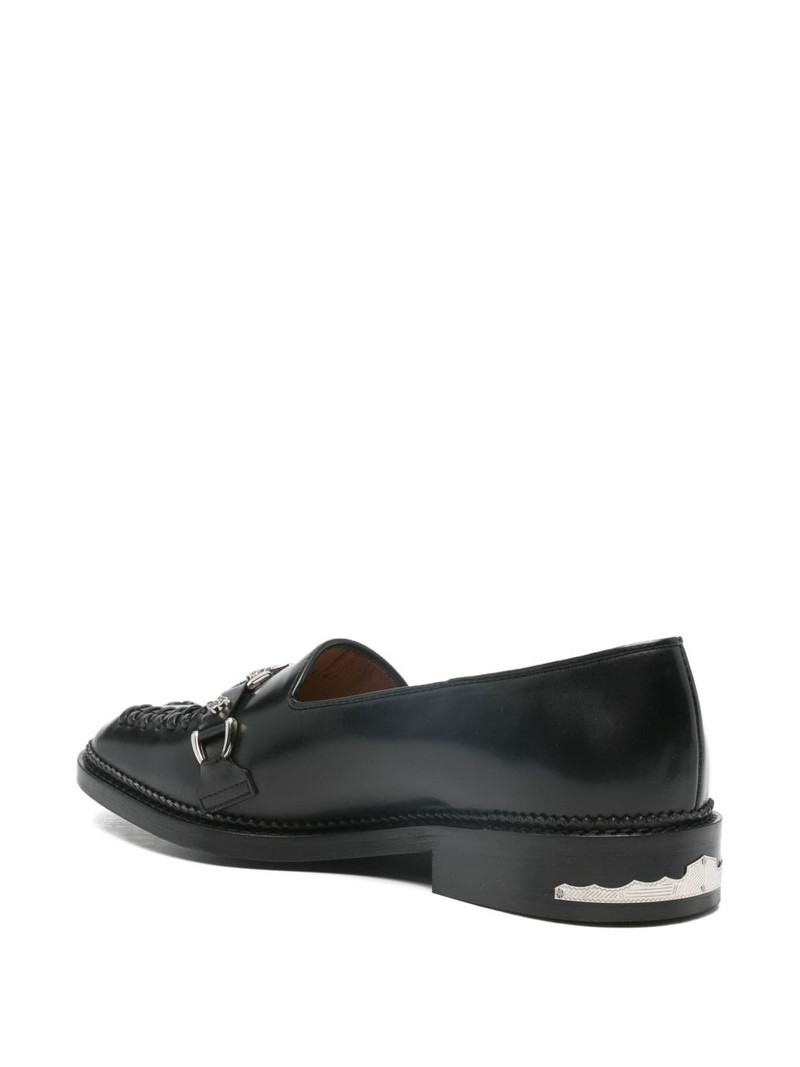 braided-detail leather loafers 3