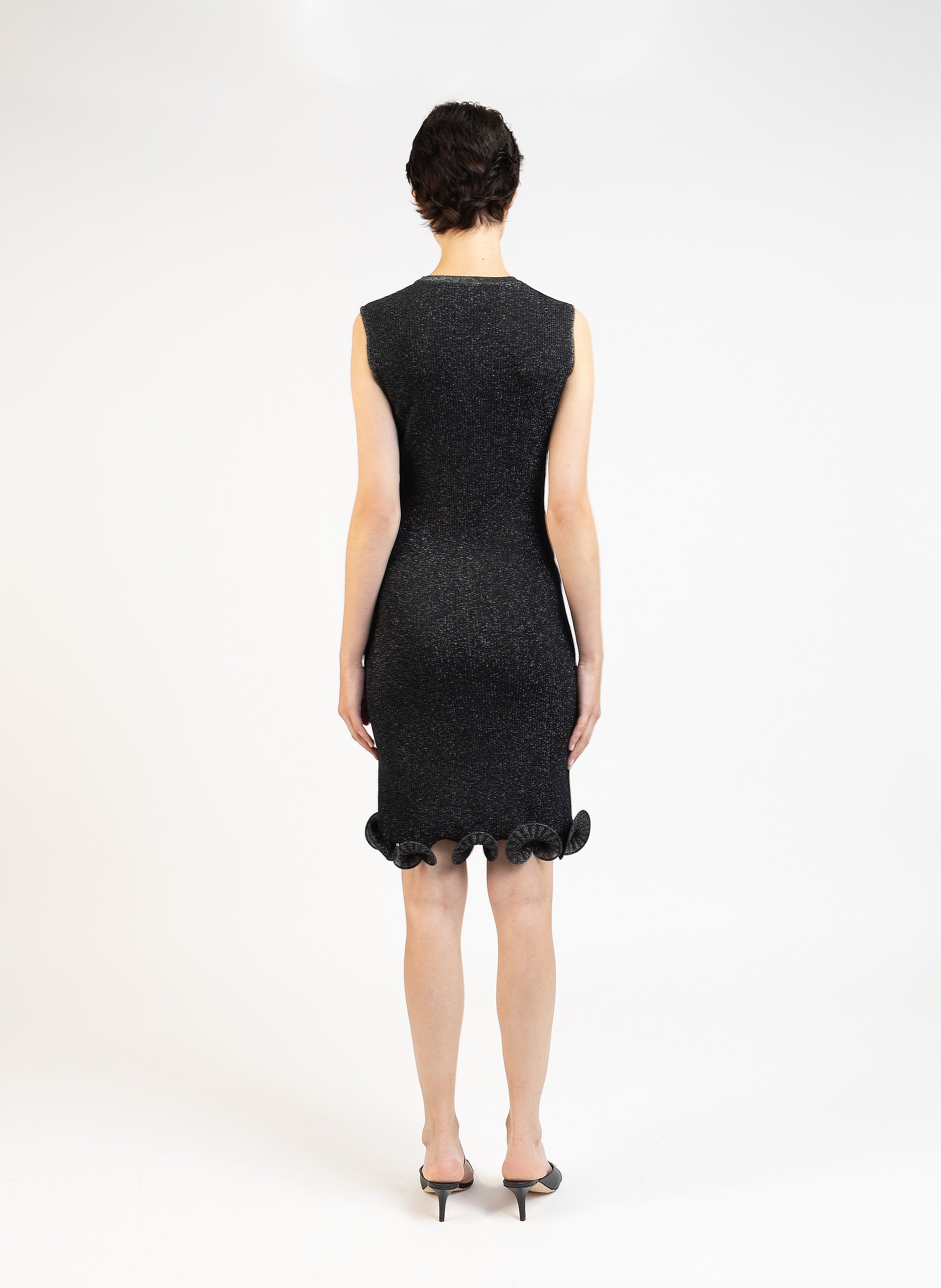 Knit Sleeveless Mini Dress/Black - 5