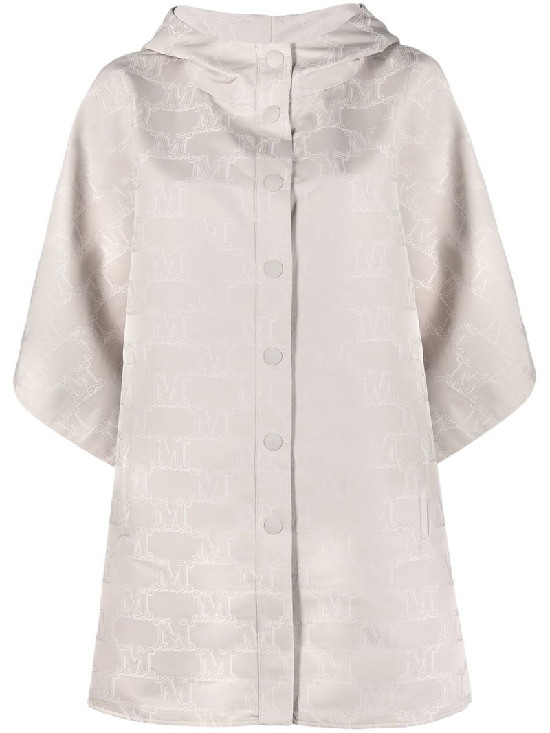 monogram jacquard satin coat 1