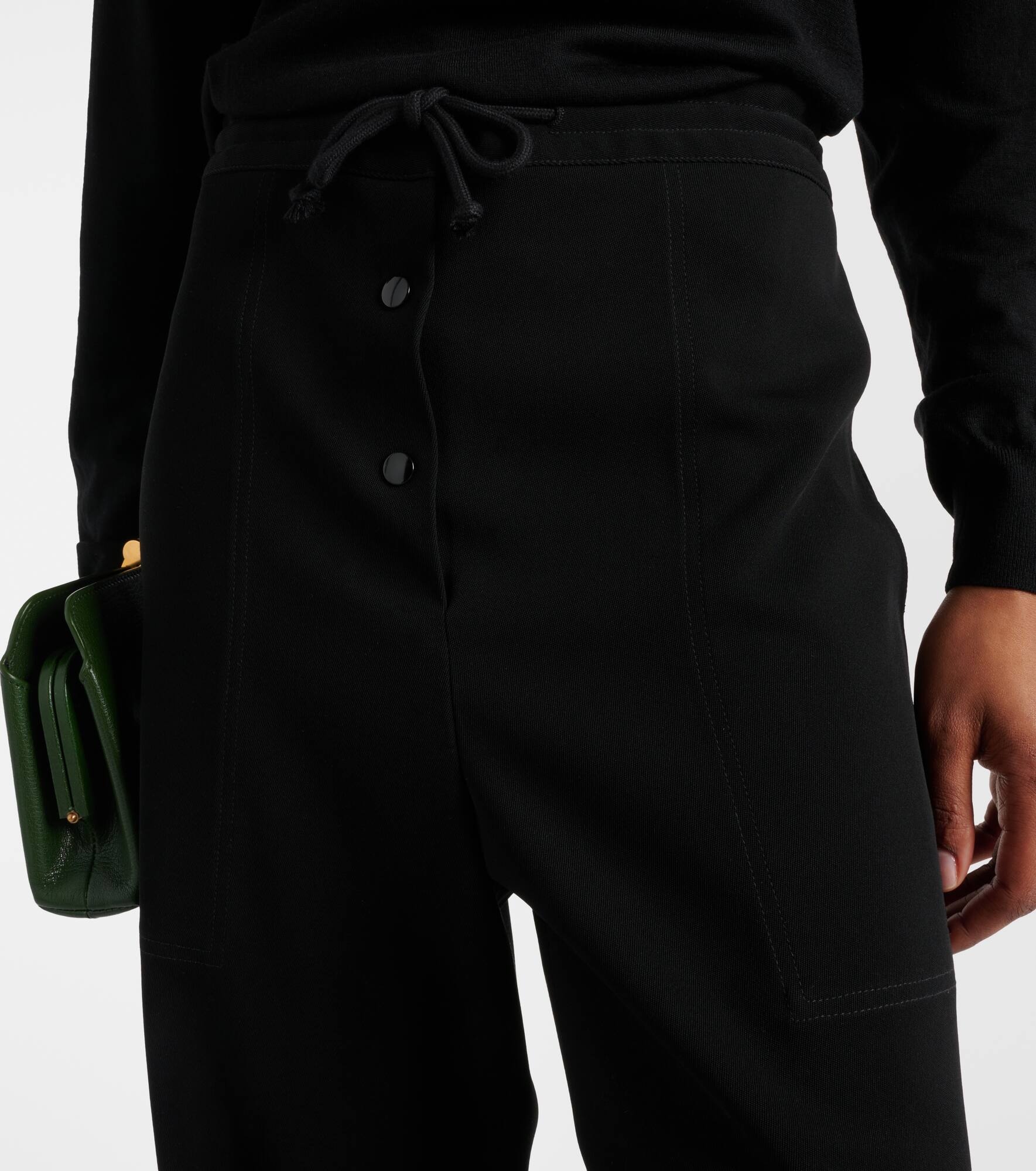 Bonnette wool-blend crêpe straight pants - 4