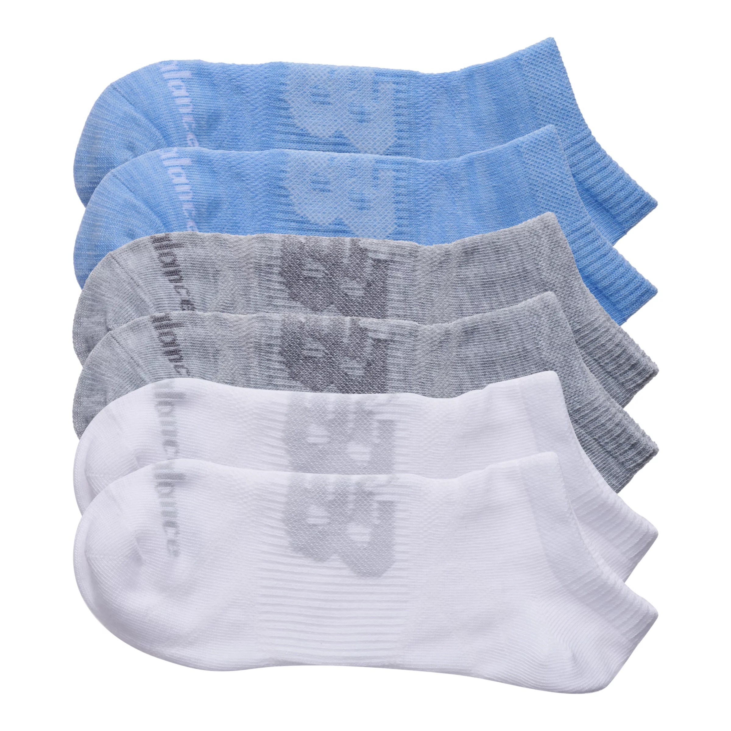 Flat Knit No Show Socks 6 Pack - 2