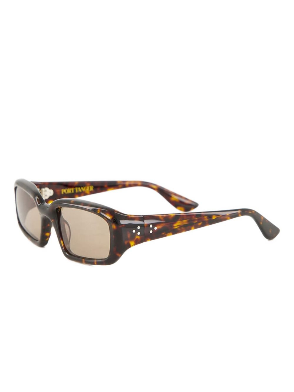 tortoiseshell rectangle sunglasses - 3