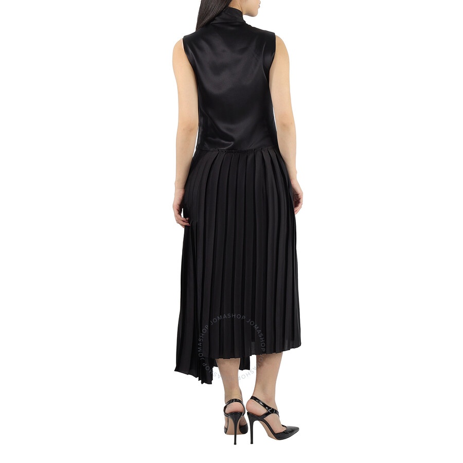 Burberry Ladies Flor Embroidered Asymmetrical Pleated Dress - 2