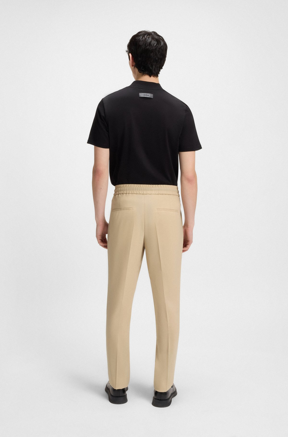 SLIM-FIT TROUSERS IN MOHAIR-LOOK DOBBY - 4