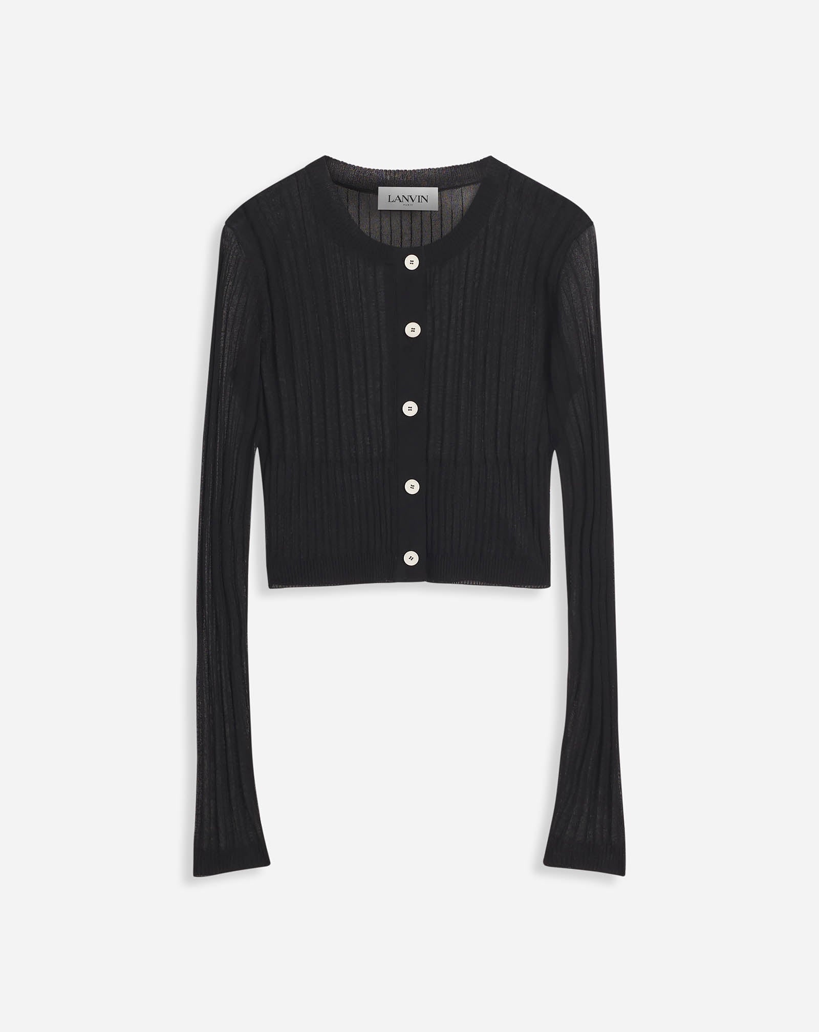 COTTON AND SILK CARDIGAN - 1