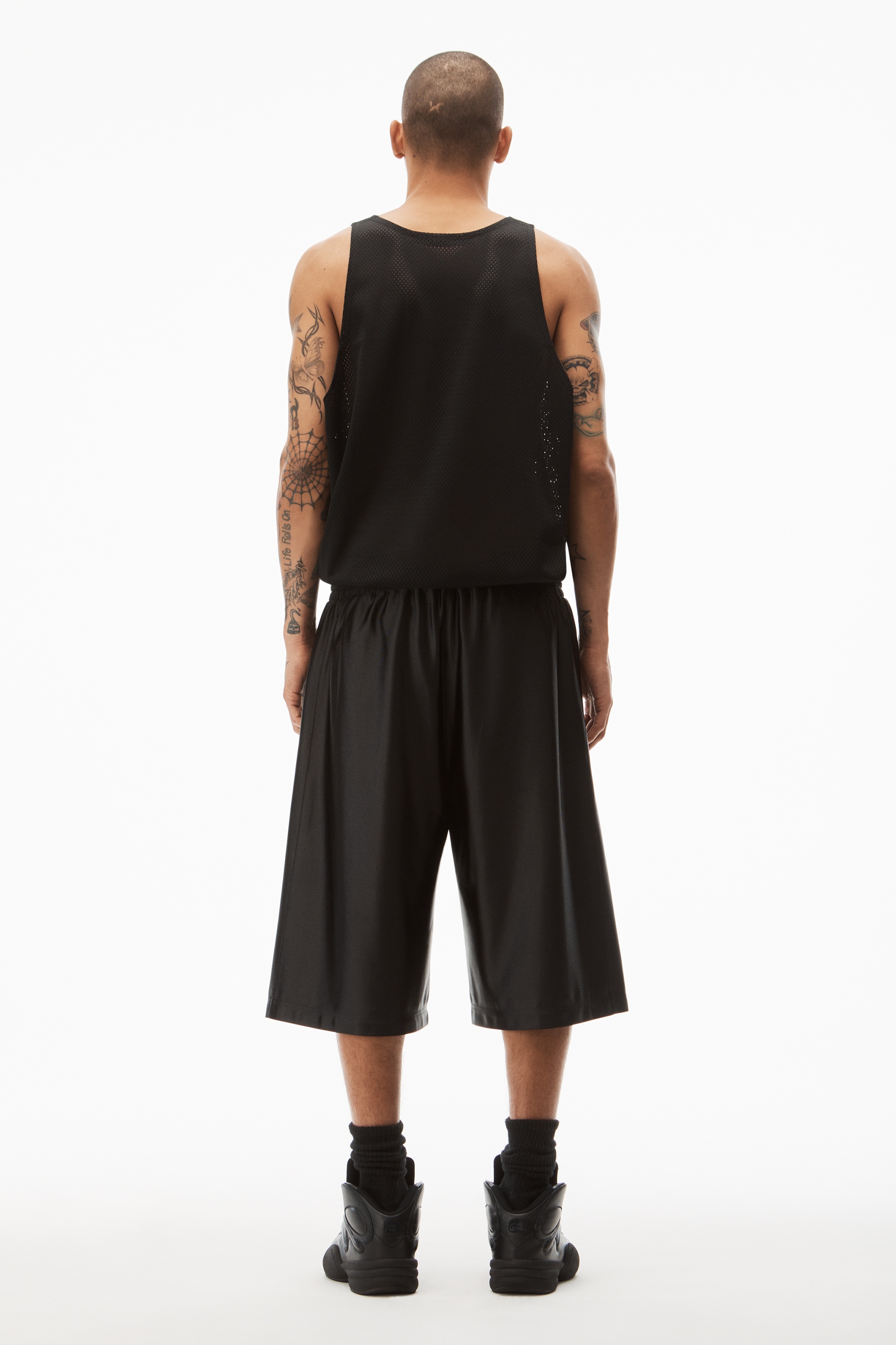 BASKETBALL SHORTS IN SATIN FAILLE JERSEY - 5