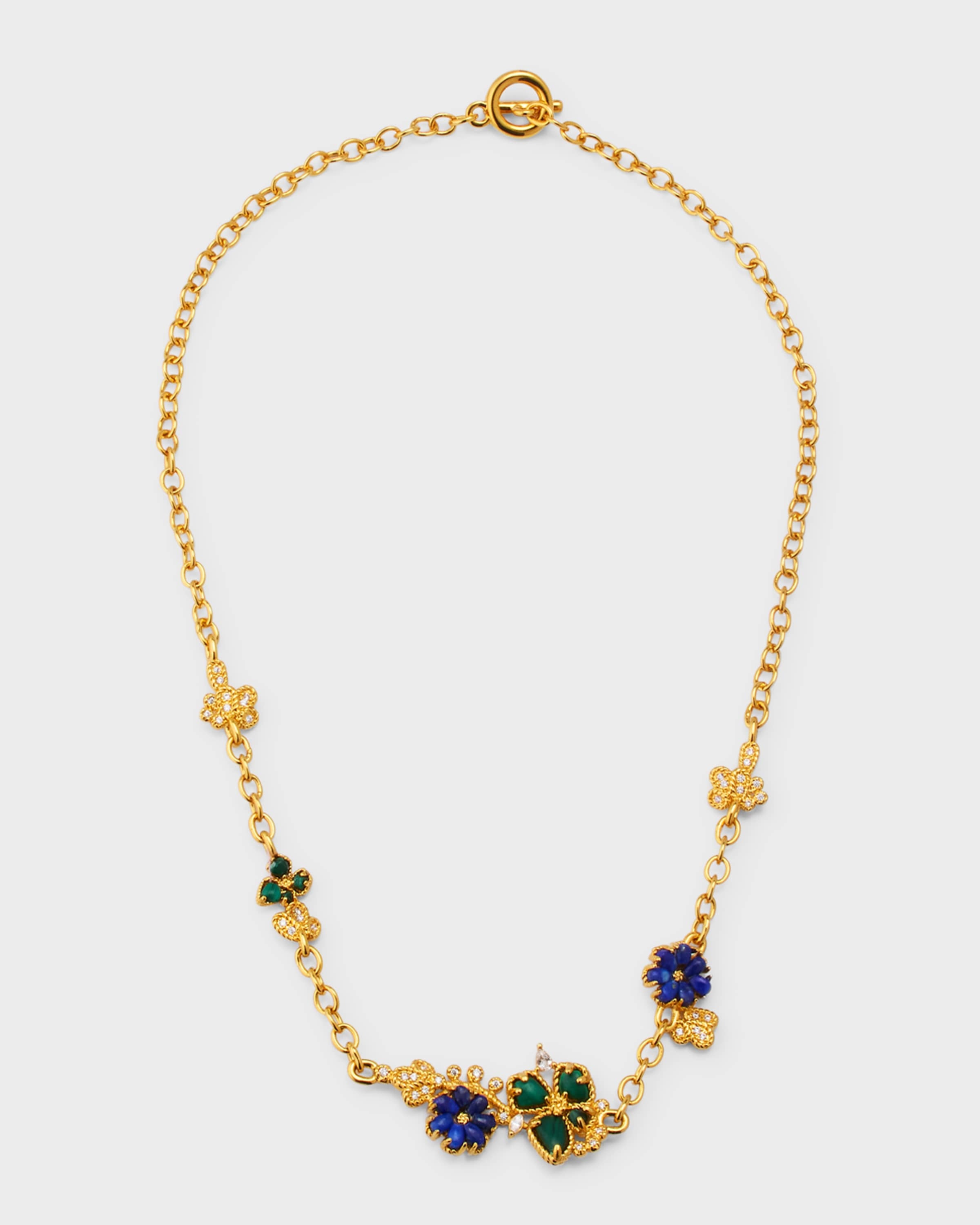 Bloom Stone Petal Necklace - 1