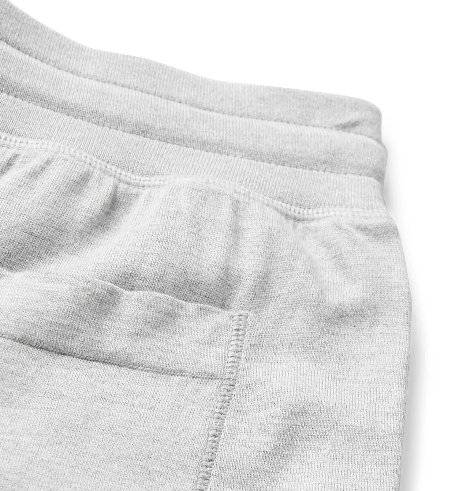 Tapered Melangé Cotton, Silk and Cashmere-Blend Sweatpants - 5