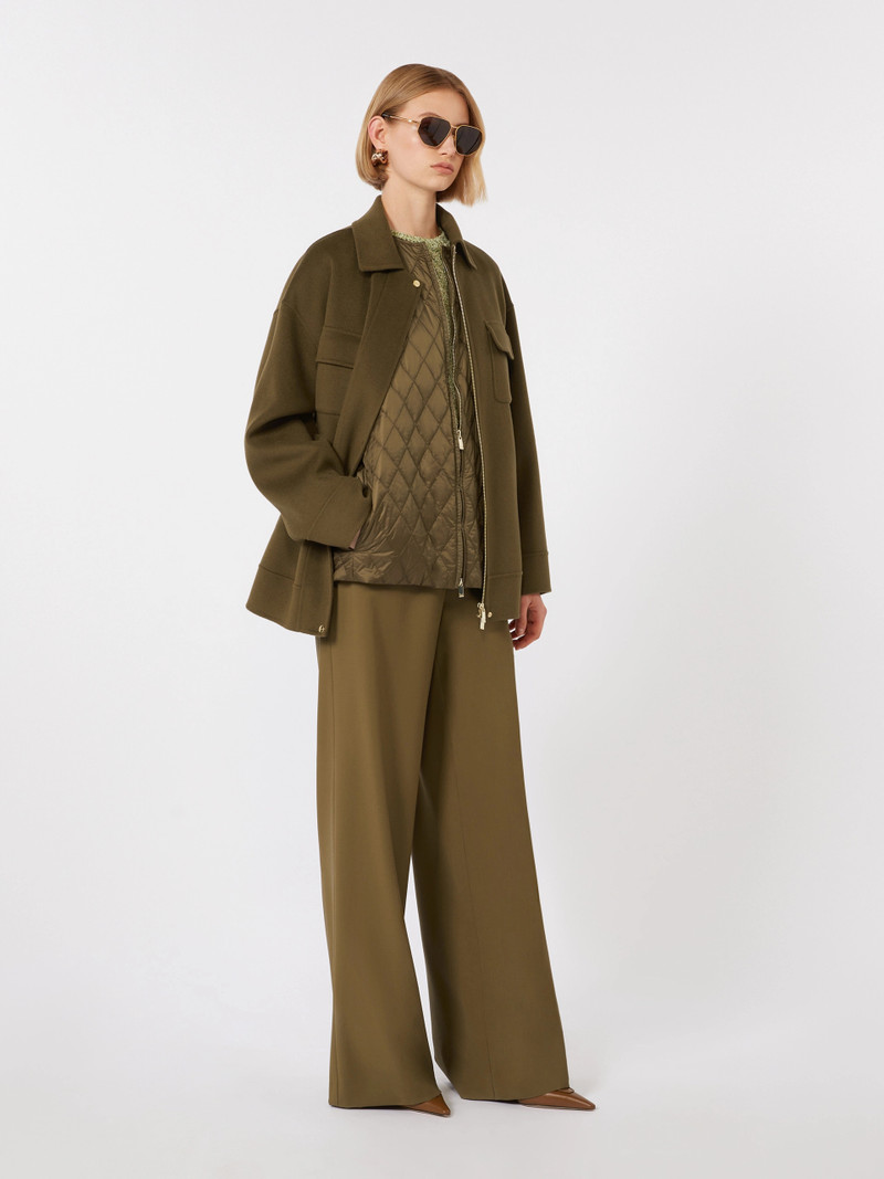 Max Mara CORONE Woollen cloth joggers - KAKI outlook