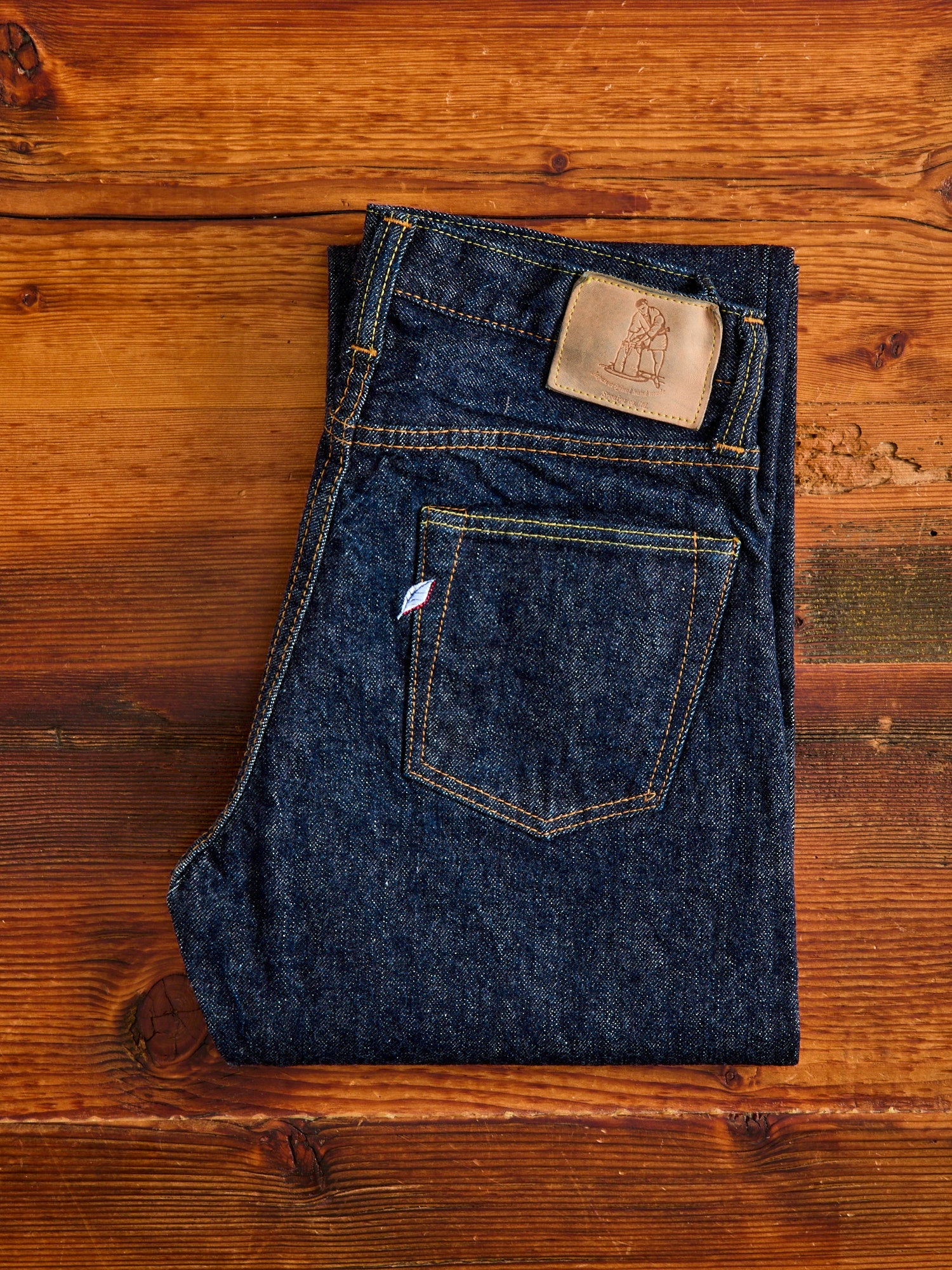 PBE-003 17oz Beige Core Pop-up Selvedge Denim - Regular Straight Fit - 3