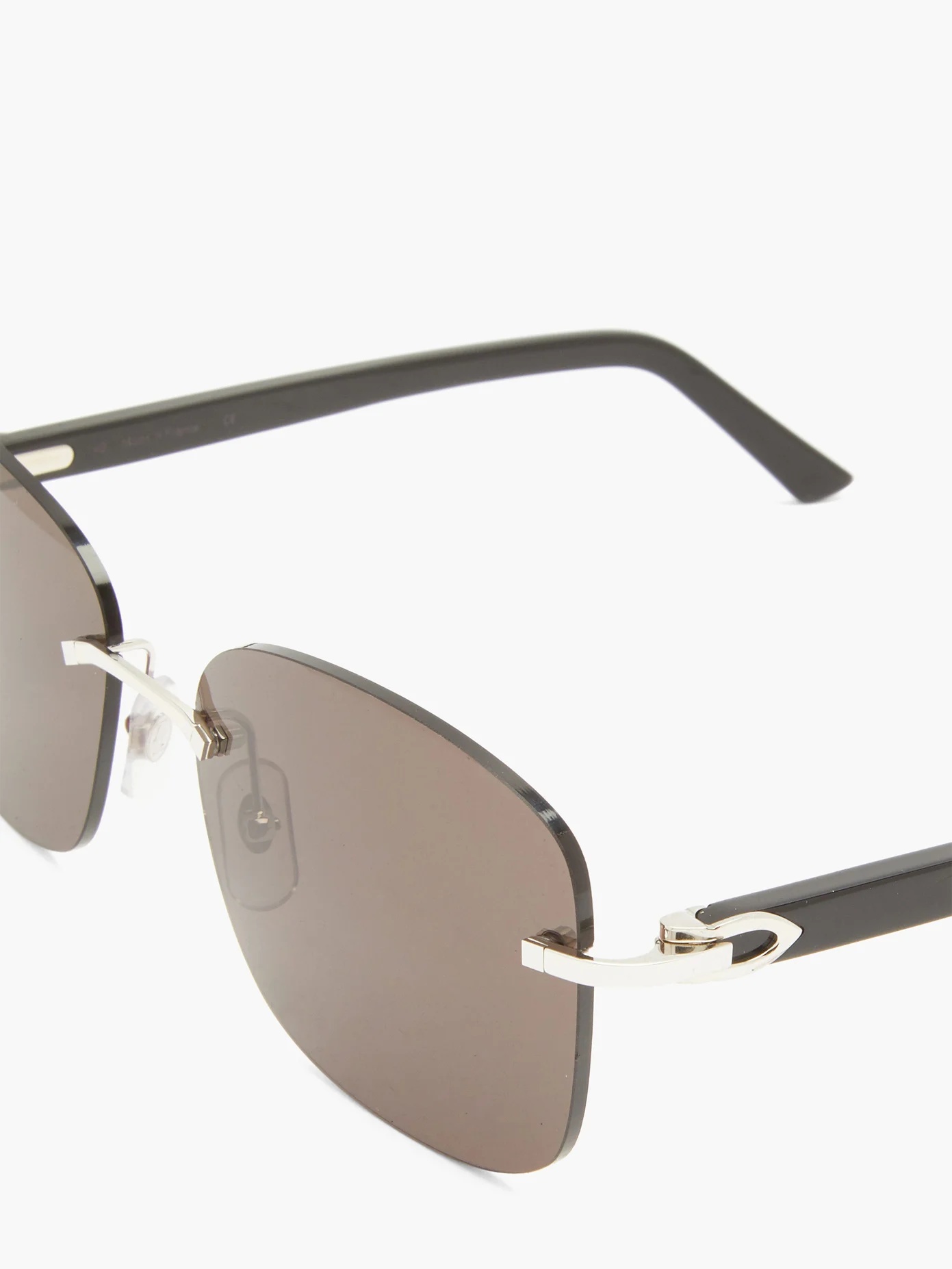 C Décor rimless square acetate sunglasses - 2