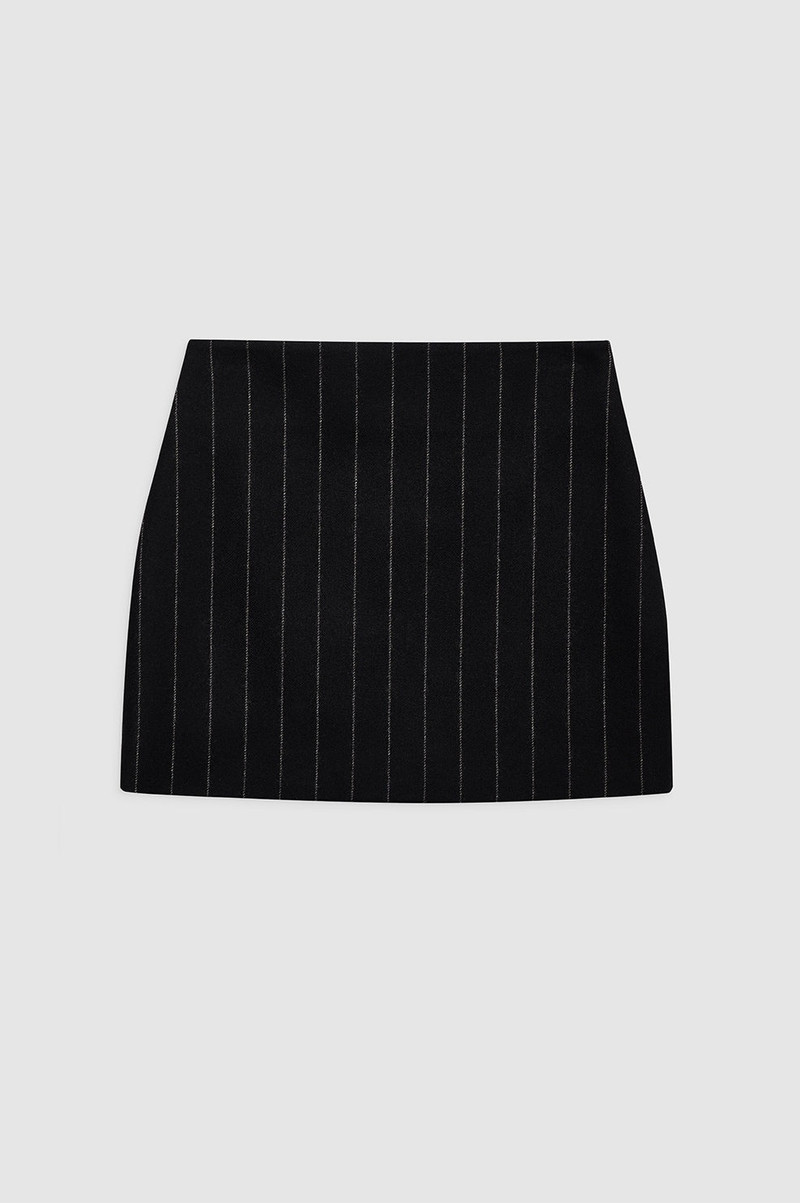 Tierra Skirt - Dark Grey Pinstripe - 1