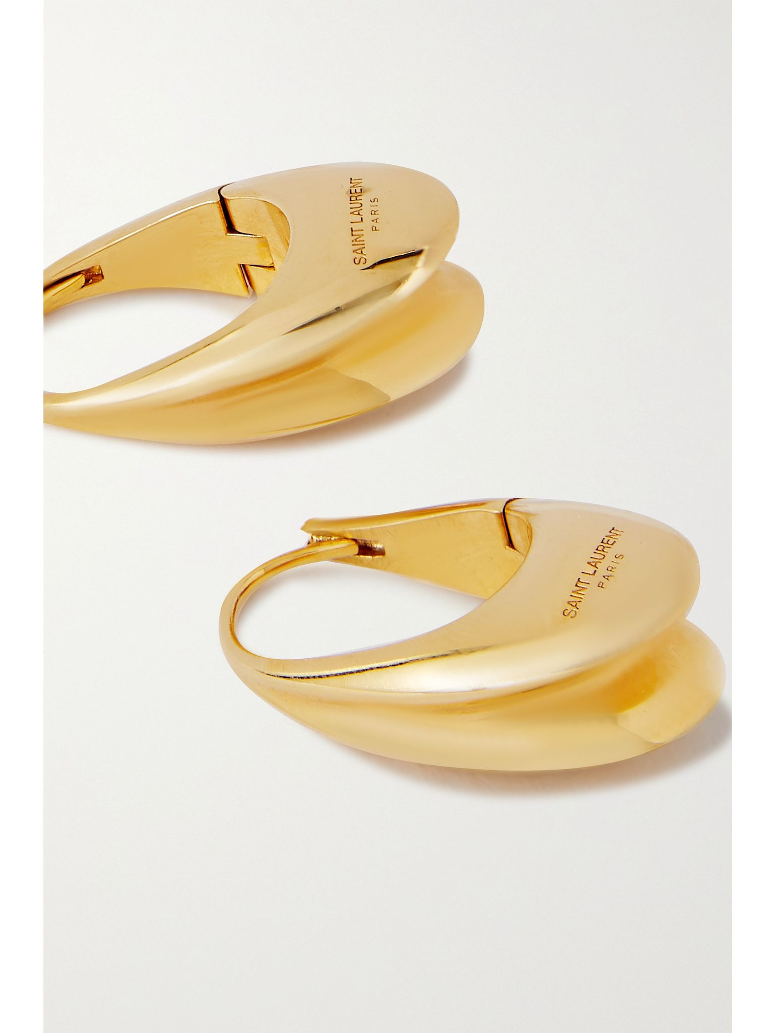 Arty gold-tone hoop earrings Gold - 4