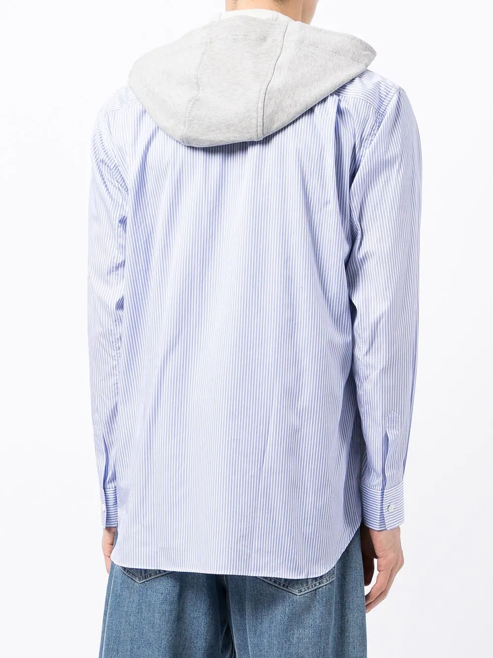 panelled long-sleeve hoodie - 4