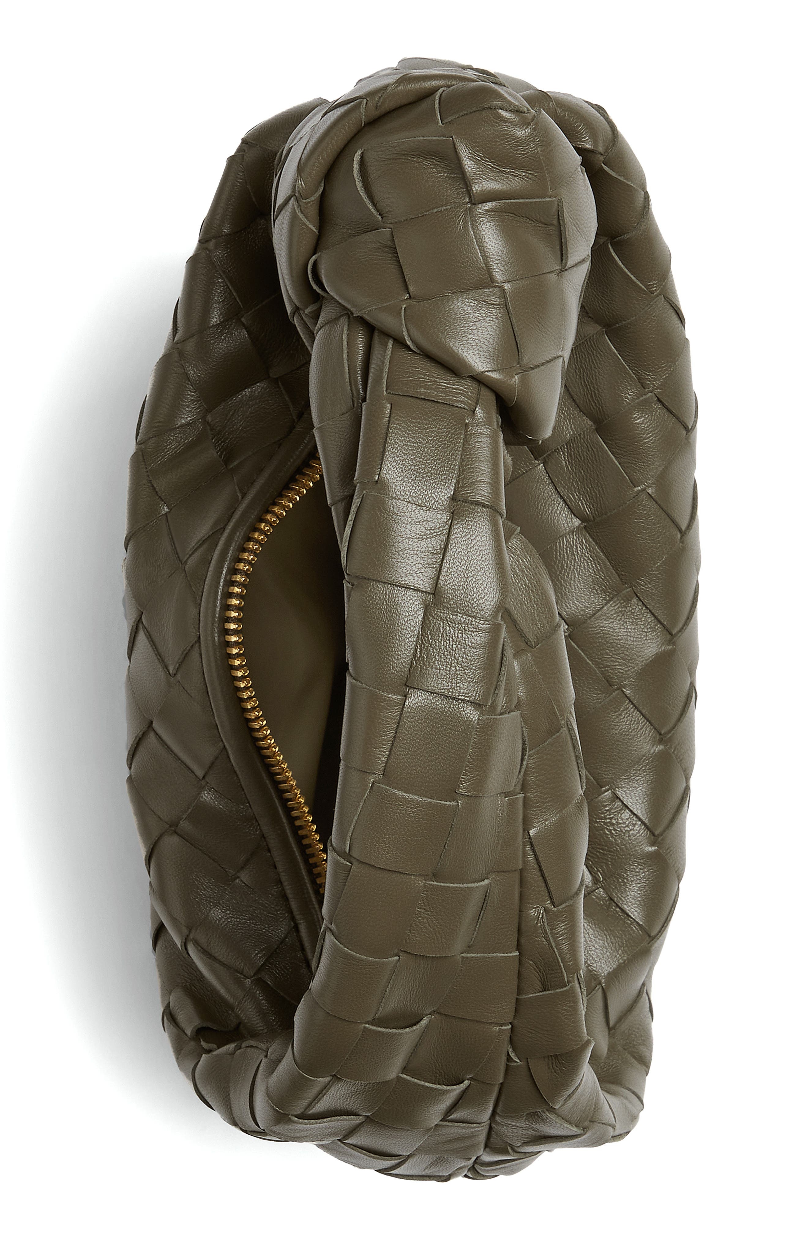 Bottega Veneta Mini Jodie Leather Hobo in 3228 Cypress-Gold at Nordstrom - 3