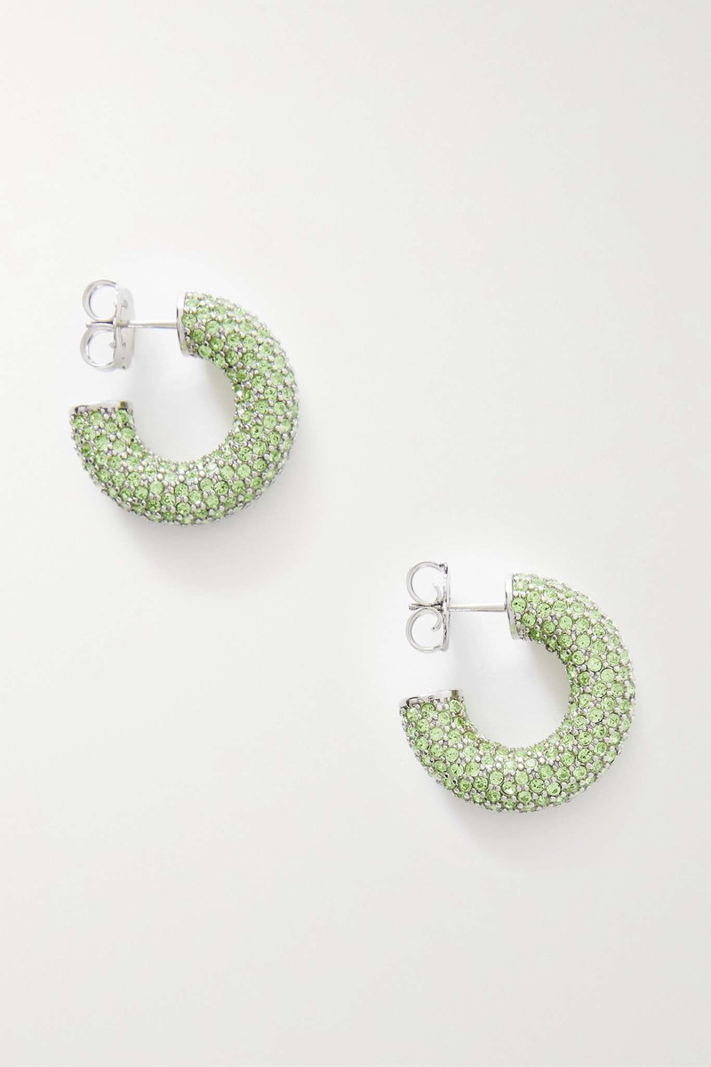 Cameron silver-tone crystal hoop earrings 1