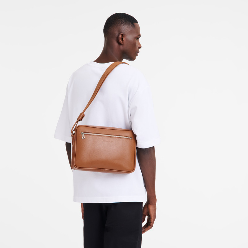 Longchamp Le Foulonné M Camera bag Caramel - Leather outlook