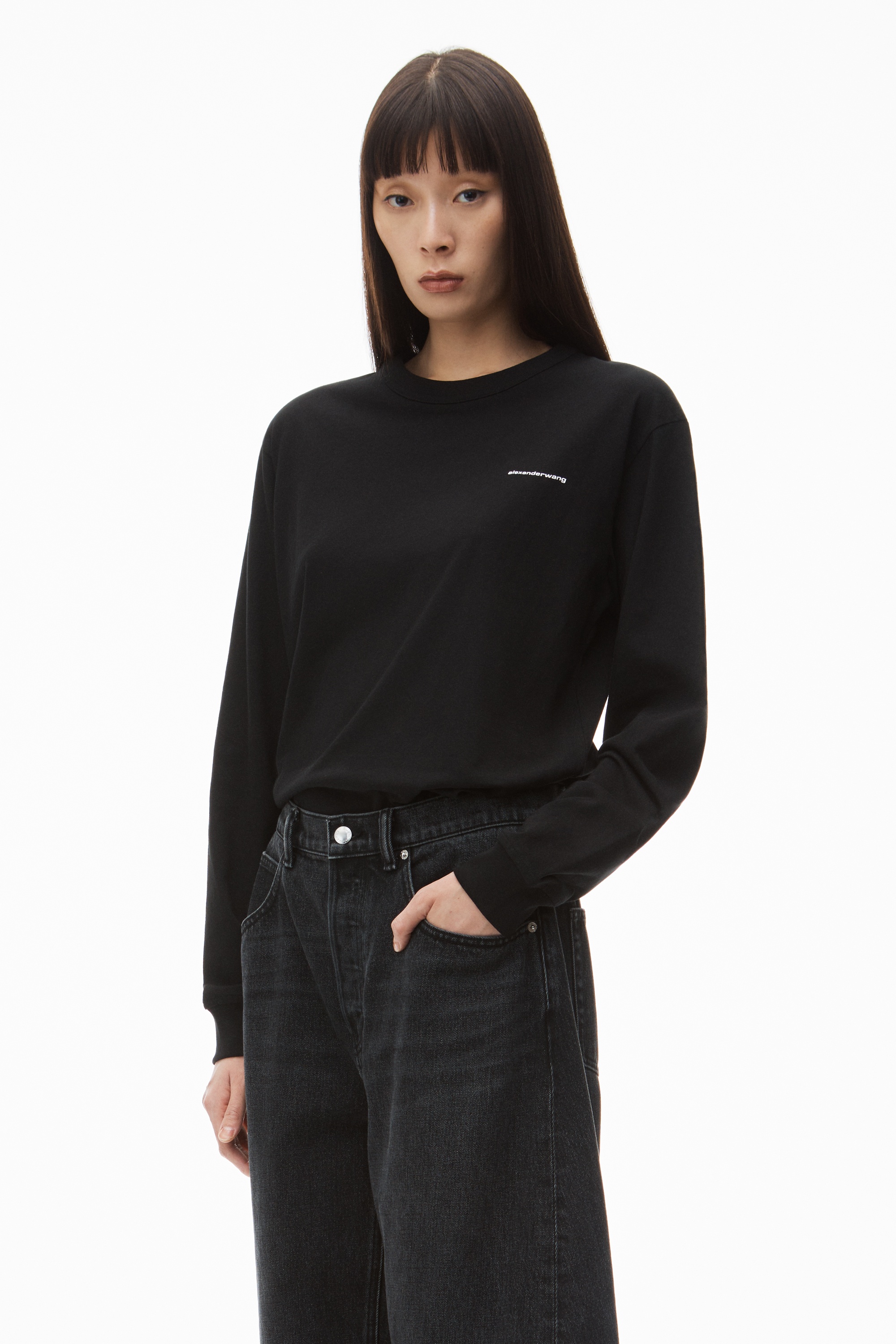 LONG-SLEEVE TEE IN HIGH TWIST JERSEY - 2