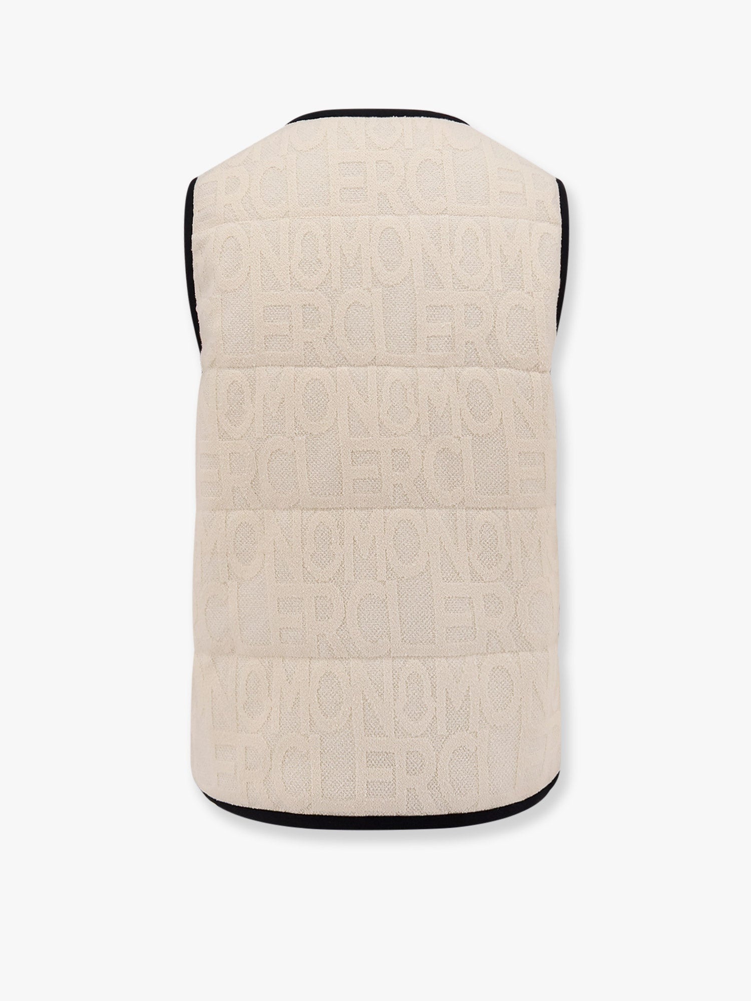 ベスト・ジレ MONCLER Padded cotton blend vest with all-over logo Moncler Padded cotton blend vest with all-over logo