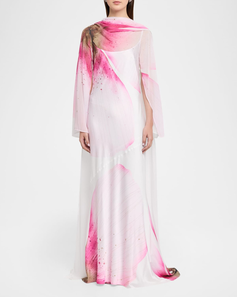 SIGNIFICANT OTHER Devlyn Floral Satin Georgette Gown outlook