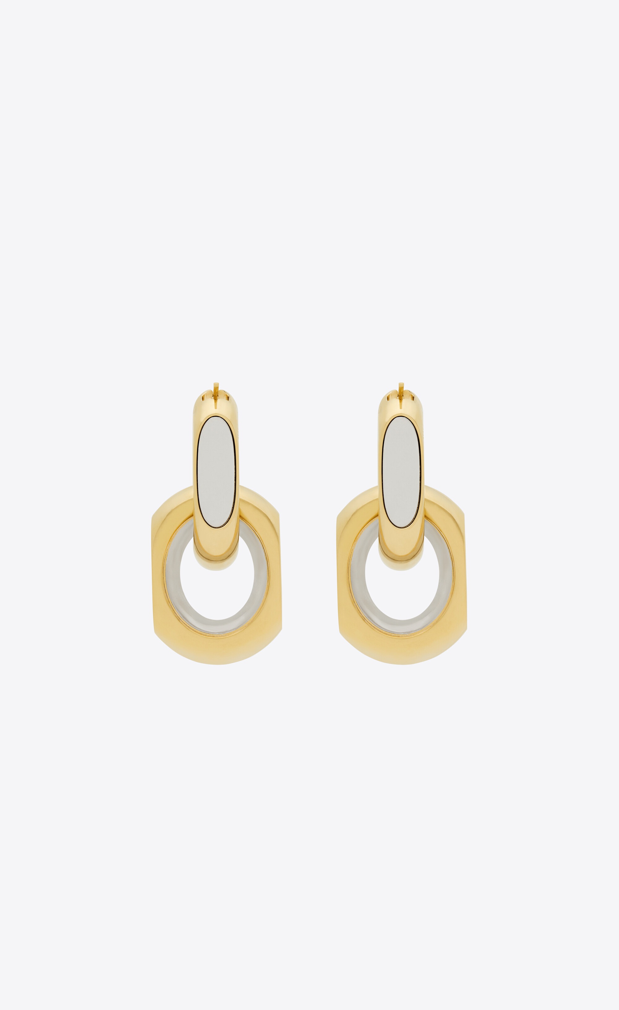 cassandre duo link earrings in metal - 2