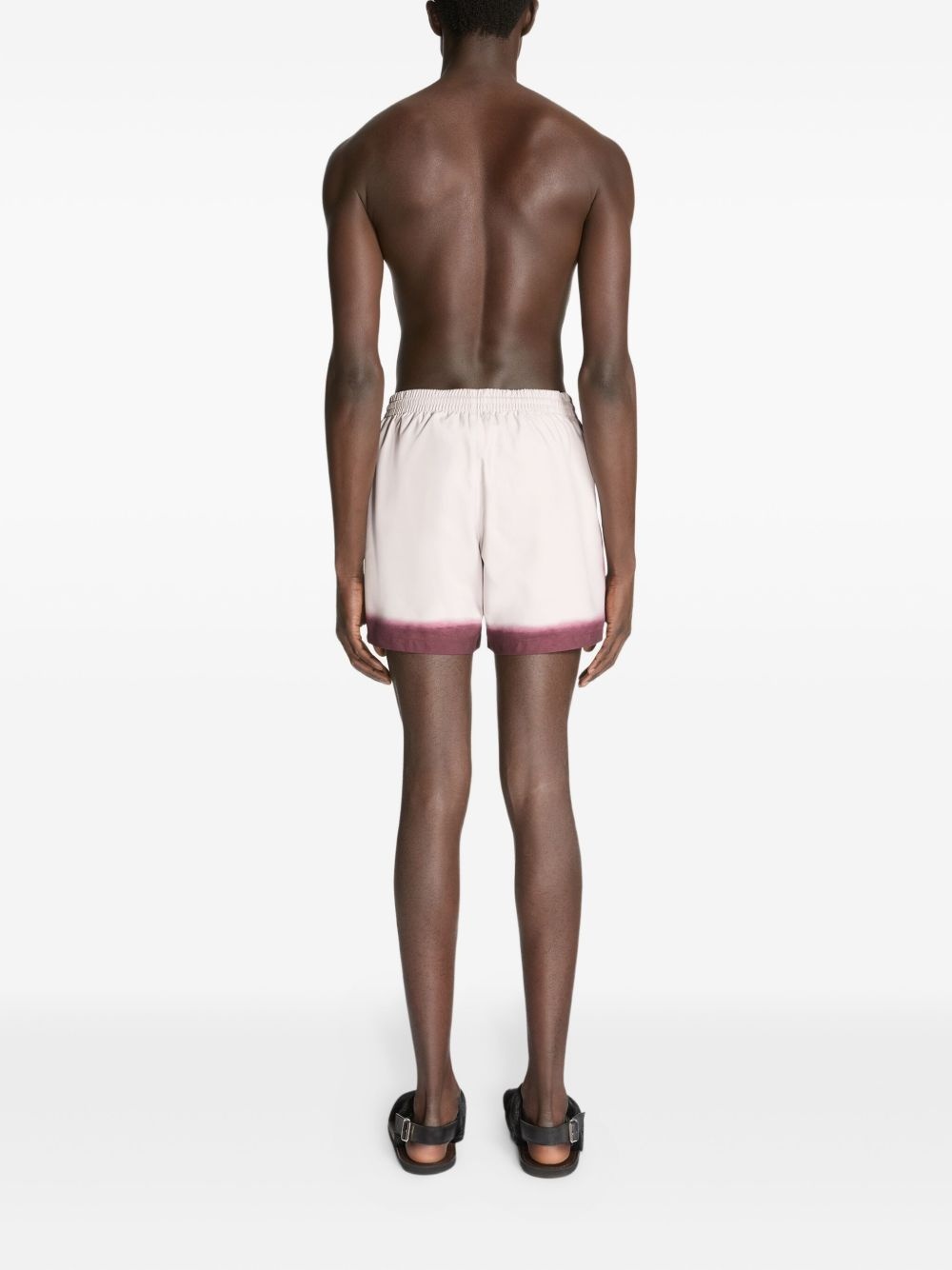 ombre-trim swim shorts - 4