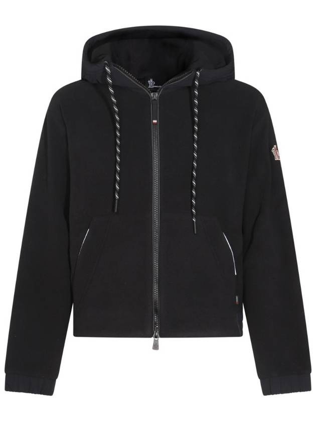 Grenoble Zip Up Hoodie Black - 1