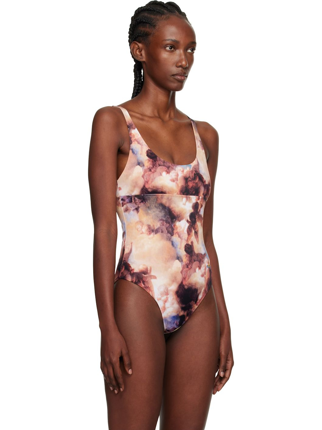 Multicolor Straight Line Swimsuit - 2