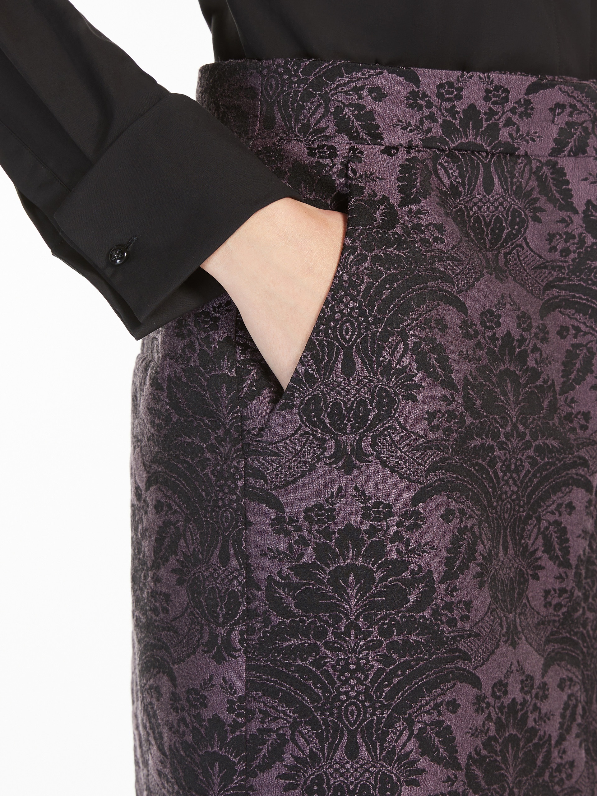 POMEZIA Technical wool jacquard miniskirt - 5