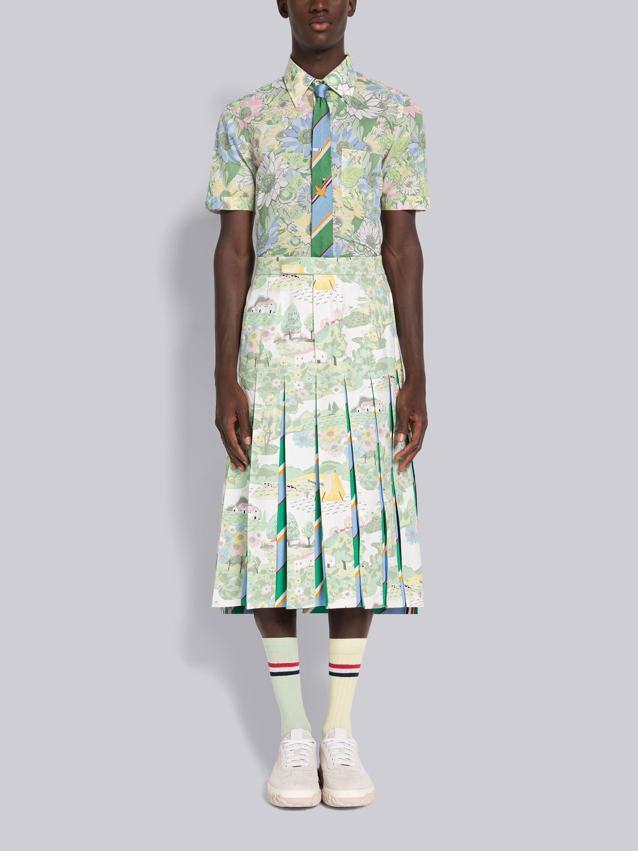 Floral Cotton Voile Short Sleeve Shirt - 5