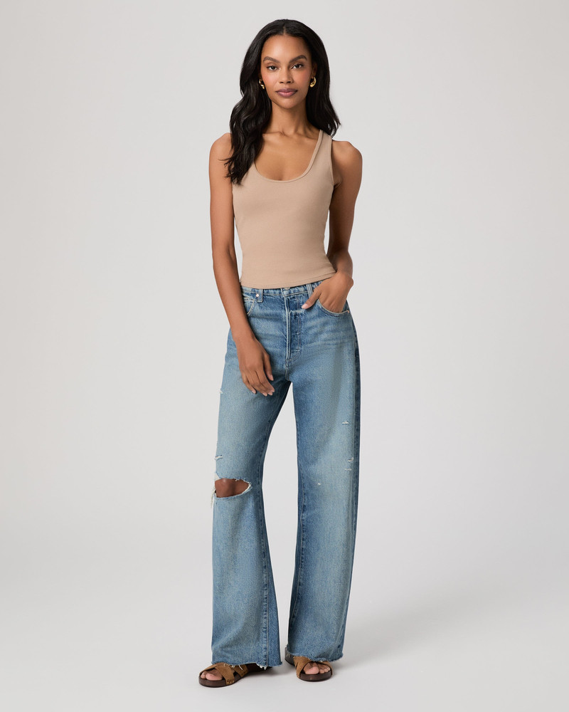PAIGE Arellia Skimmer Barrel Leg Jean outlook