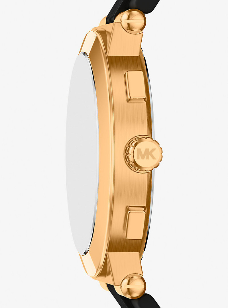 MICHAEL KORS Oversized Billie Gold-Tone and Silicone Watch outlook