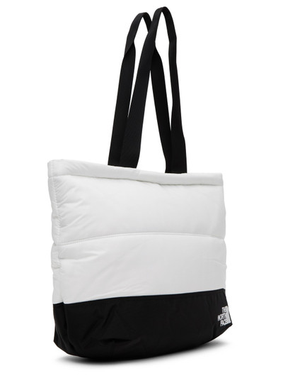 The North Face White & Black Nuptse Tote outlook