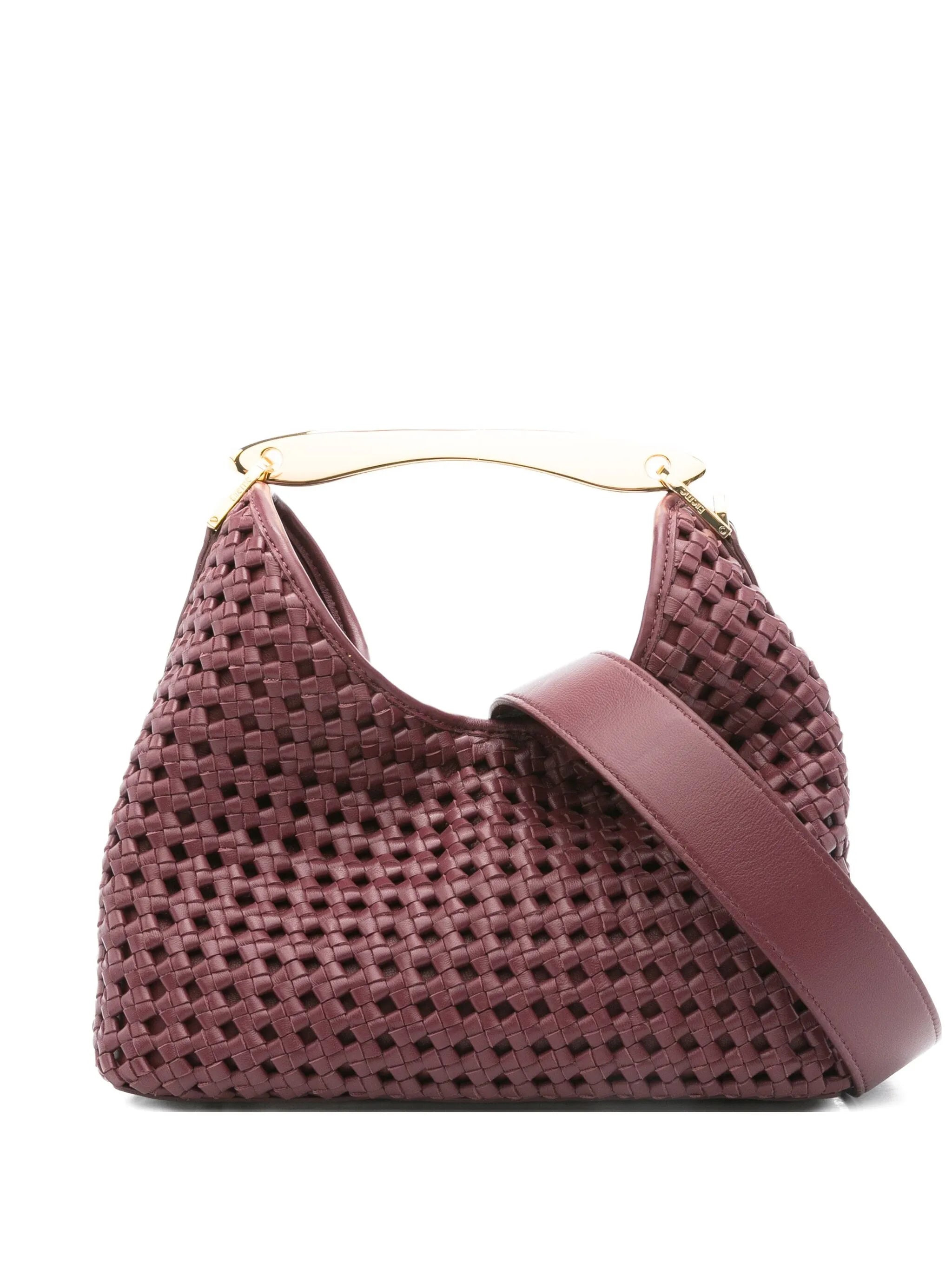 Elleme Boomerang Woven Leather Top-handle Tote Bag - 1