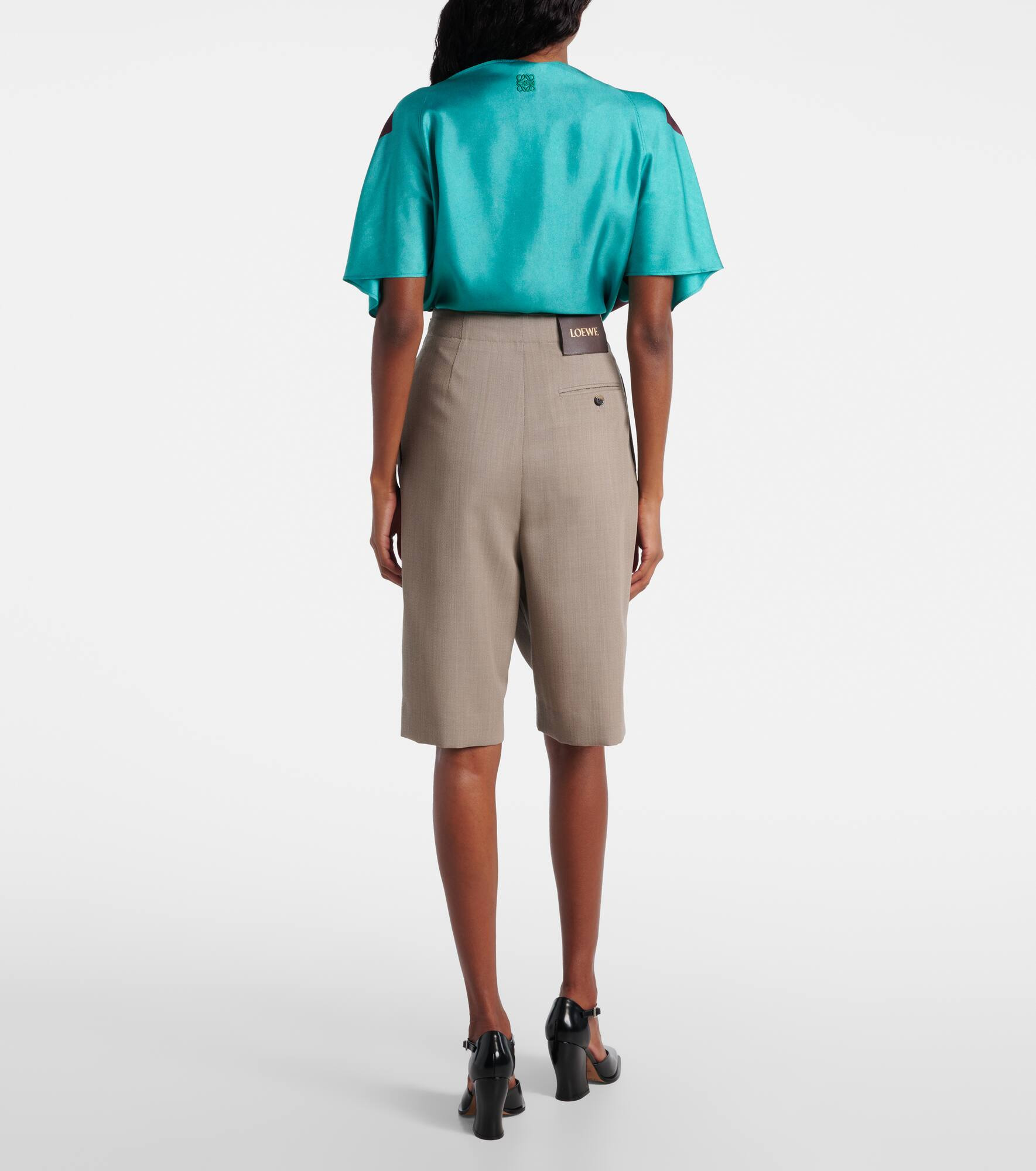Belted wool shorts - 3