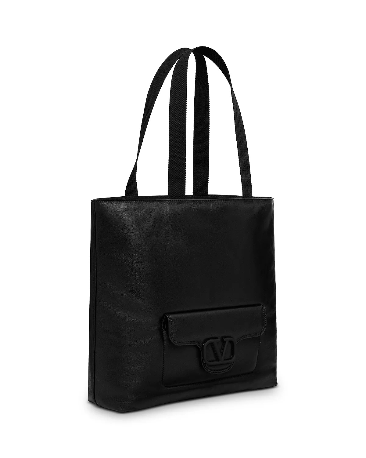 Noir Nappa Leather Shopper Tote - 4